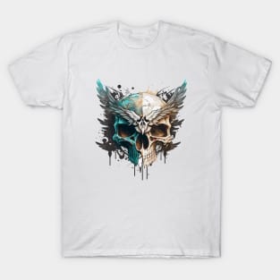 Skull Wild Life Painting Dark Character Spirit T-Shirt